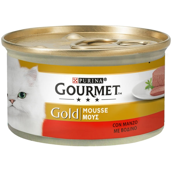 Purina Gourmet Gold Mousse con Manzo 85 Gr Purina Gourmet Gold Mousse con Manzo 85 Gr